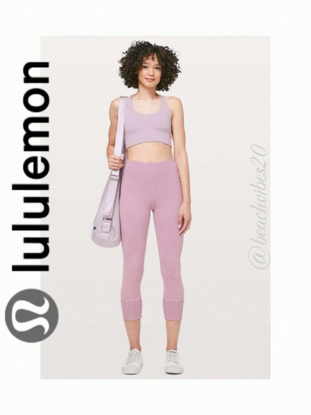 LULULEMON ATHLETICA Wunder Under Crop 23" *Ribbed 6 Washed Antoinette EUC LL-110